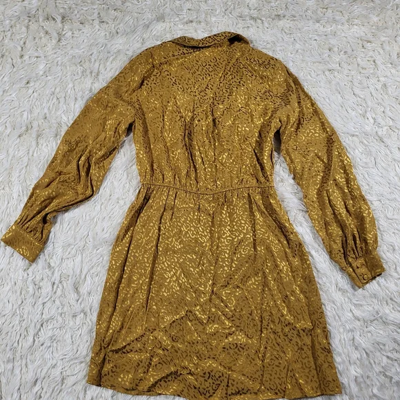 Anthropologie Jacquard Long-Sleeve Mini Dress Size Small - Picture 14 of 16